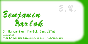 benjamin marlok business card